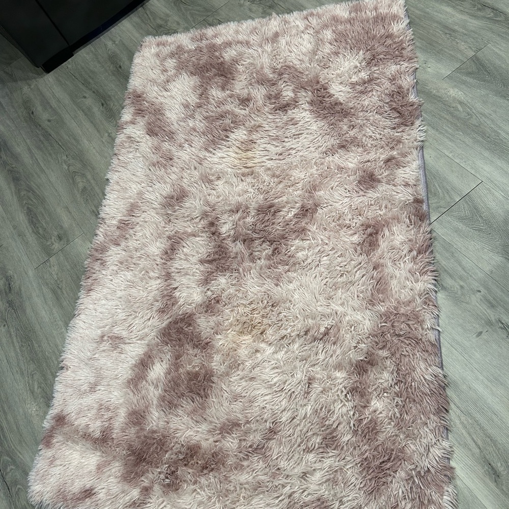 Fluffy Pink rectangular Rug
